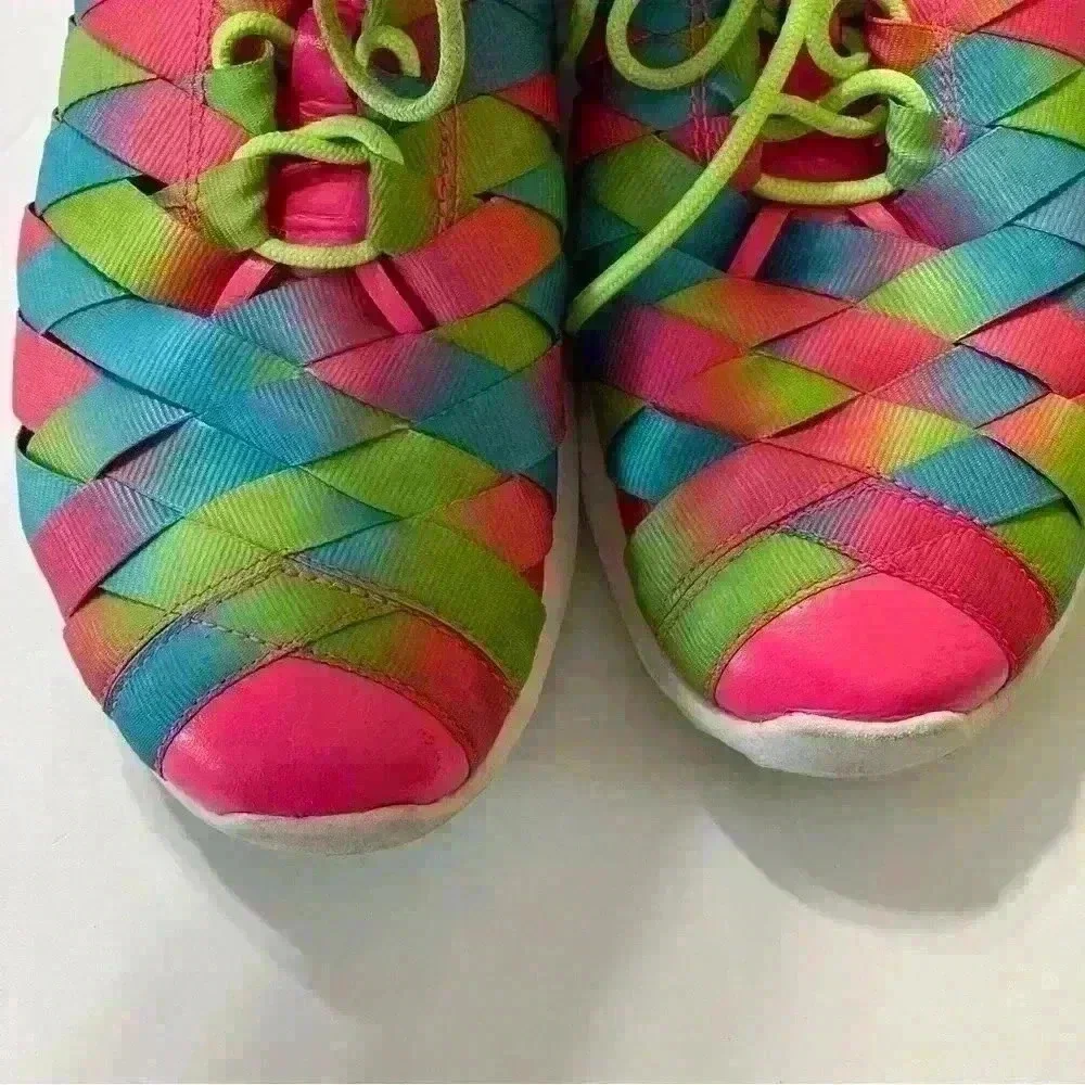 Nike Womens Juvenate Woven PRM Multicolor Lace Up Low Top Sneaker Size 7.5